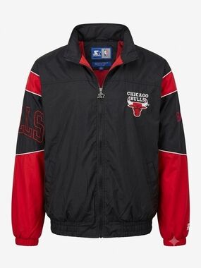 STARTER Chicago Bulls Black and Red  Puffer Jacket
